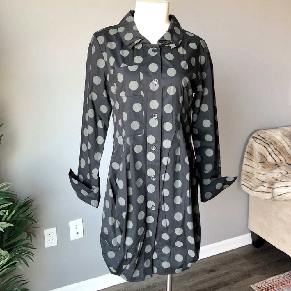 Comfy USA Tokyo dot bubble hem lagenlook